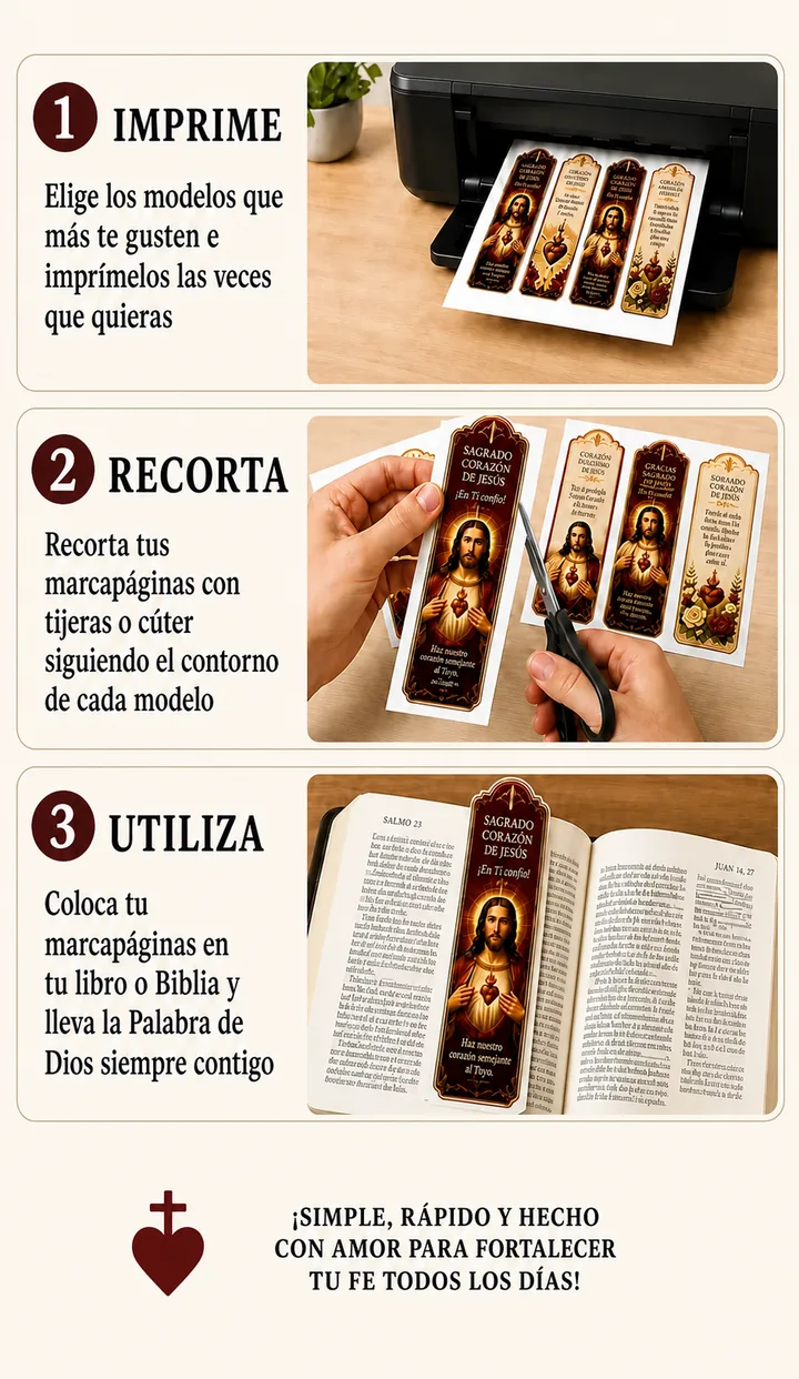Tutorial para imprimir, recortar y utilizar tus marcapáginas
